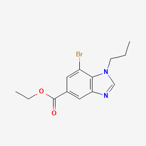 molecular formula C13H15BrN2O2 B3048804 Ethyl 7-bromo-1-propyl-1,3-benzodiazole-5-carboxylate CAS No. 1820666-72-5