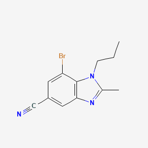 7-Bromo-2-methyl-1-propyl-1,3-benzodiazole-5-carbonitrile