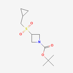 molecular formula C12H21NO4S B3048815 tert-Butyl 3-(cyclopropylmethane)sulfonylazetidine-1-carboxylate CAS No. 1820741-23-8