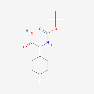 molecular formula C14H25NO4 B3048824 2-([(Tert-butoxy)carbonyl]amino)-2-(4-methylcyclohexyl)acetic acid CAS No. 182292-07-5