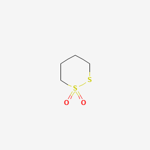 molecular formula C4H8O2S2 B3048842 1,2-Dithiane 1,1-dioxide CAS No. 18321-15-8
