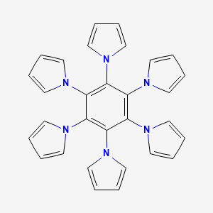 molecular formula C30H24N6 B3048852 Hexa(1H-pyrrol-1-yl)benzene CAS No. 183592-03-2