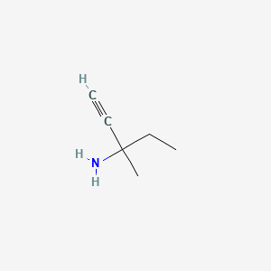 molecular formula C6H11N B3048855 3-甲基戊-1-炔-3-胺 CAS No. 18369-96-5