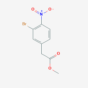 molecular formula C9H8BrNO4 B3048893 Methyl 2-(3-bromo-4-nitrophenyl)acetate CAS No. 185200-33-3