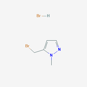 molecular formula C5H8Br2N2 B3048907 5-(bromomethyl)-1-methyl-1H-pyrazole hydrobromide CAS No. 1855907-09-3