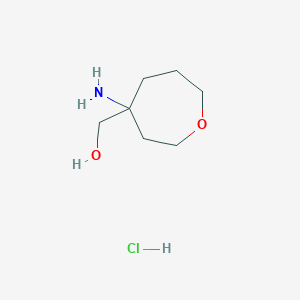 molecular formula C7H16ClNO2 B3048921 (4-Aminooxepan-4-yl)methanol hydrochloride CAS No. 1864013-93-3