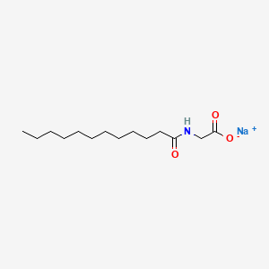 molecular formula C14H26NNaO3 B3048945 Sodium lauroyl glycinate CAS No. 18777-32-7