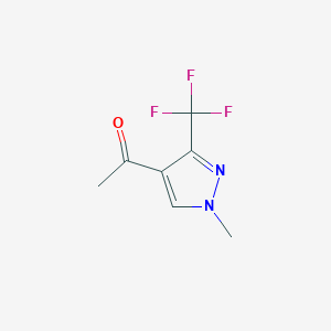 molecular formula C7H7F3N2O B3048989 Ethanone, 1-[1-methyl-3-(trifluoromethyl)-1H-pyrazol-4-yl]- CAS No. 189300-85-4