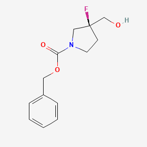 molecular formula C13H16FNO3 B3048994 benzyl (3S)-3-fluoro-3-(hydroxymethyl)pyrrolidine-1-carboxylate CAS No. 1893340-47-0