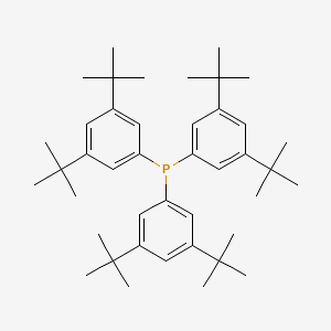 molecular formula C42H63P B3049004 Phosphine, tris[3,5-bis(1,1-dimethylethyl)phenyl]- CAS No. 189756-42-1