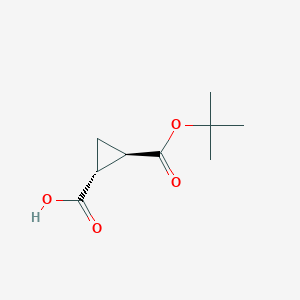 molecular formula C9H14O4 B3049026 rac-(1R,2R)-2-[(tert-butoxy)carbonyl]cyclopropane-1-carboxylic acid, trans CAS No. 1909288-13-6
