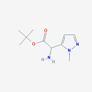 molecular formula C10H17N3O2 B3049028 tert-butyl 2-amino-2-(1-methyl-1H-pyrazol-5-yl)acetate CAS No. 1909305-37-8