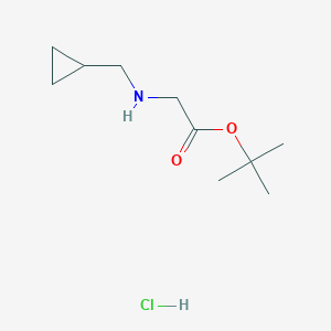 molecular formula C10H20ClNO2 B3049033 Tert-butyl 2-[(cyclopropylmethyl)amino]acetate hydrochloride CAS No. 1909327-88-3