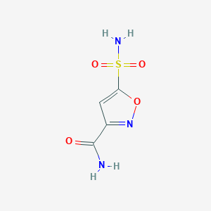 molecular formula C4H5N3O4S B3049034 5-Sulfamoyl-1,2-oxazole-3-carboxamide CAS No. 1909327-98-5