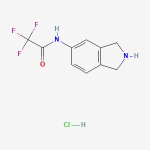 molecular formula C10H10ClF3N2O B3049035 N-(2,3-dihydro-1H-isoindol-5-yl)-2,2,2-trifluoroacetamide hydrochloride CAS No. 1909328-14-8