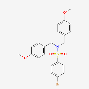 molecular formula C22H22BrNO4S B3049081 Benzenesulfonamide, 4-bromo-N,N-bis[(4-methoxyphenyl)methyl]- CAS No. 192767-23-0
