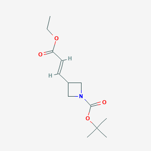 molecular formula C13H21NO4 B3049084 tert-Butyl 3-[(1E)-3-ethoxy-3-oxoprop-1-en-1-yl]azetidine-1-carboxylate CAS No. 193085-21-1