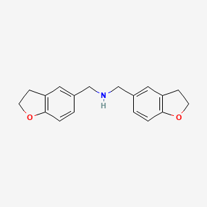 molecular formula C18H19NO2 B3049136 Bis(2,3-dihydro-1-benzofuran-5-ylmethyl)amine CAS No. 1951444-97-5