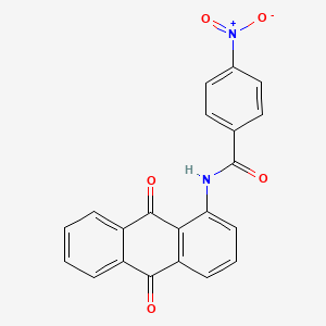 molecular formula C21H12N2O5 B3049162 Benzamide, N-(9,10-dihydro-9,10-dioxo-1-anthracenyl)-4-nitro- CAS No. 19591-14-1