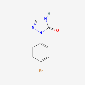 molecular formula C8H6BrN3O B3049187 1-(4-bromophenyl)-4,5-dihydro-1H-1,2,4-triazol-5-one CAS No. 197074-69-4