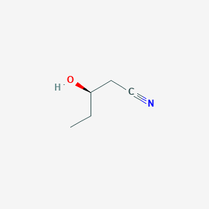 molecular formula C5H9NO B3049225 Pentanenitrile, 3-hydroxy-, (3R)- CAS No. 198561-27-2