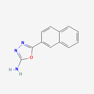 molecular formula C12H9N3O B3049231 5-(Naphthalen-2-yl)-1,3,4-oxadiazol-2-amine CAS No. 198893-71-9