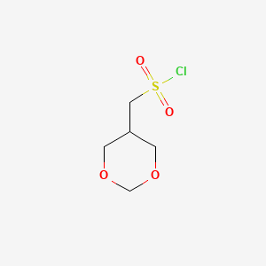 molecular formula C5H9ClO4S B3049235 (1,3-Dioxan-5-yl)methanesulfonyl chloride CAS No. 1989671-23-9