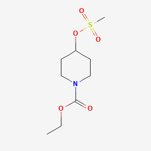 molecular formula C9H17NO5S B3049241 1-(Ethoxycarbonyl)piperidin-4-yl methanesulfonate CAS No. 199118-03-1