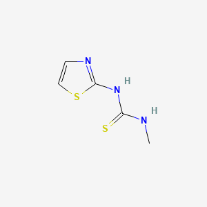 molecular formula C5H7N3S2 B3049248 Urea, 1-methyl-3-(2-thiazolyl)-2-thio- CAS No. 19958-78-2