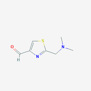 molecular formula C7H10N2OS B3049250 4-Thiazolecarboxaldehyde, 2-[(dimethylamino)methyl]- CAS No. 199599-68-3