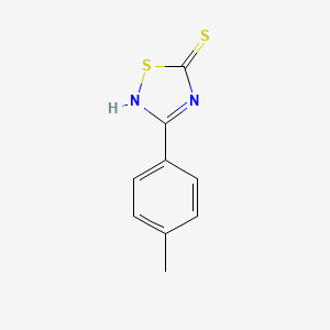 molecular formula C9H8N2S2 B3049270 3-(4-Methylphenyl)-1,2,4-thiadiazole-5(2H)-thione CAS No. 20069-37-8