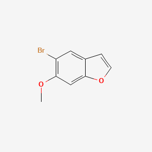 molecular formula C9H7BrO2 B3049271 Benzofuran, 5-bromo-6-methoxy- CAS No. 20073-17-0