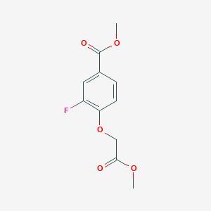 molecular formula C11H11FO5 B3049275 Methyl 3-fluoro-4-(2-methoxy-2-oxoethoxy)benzoate CAS No. 2007909-62-6