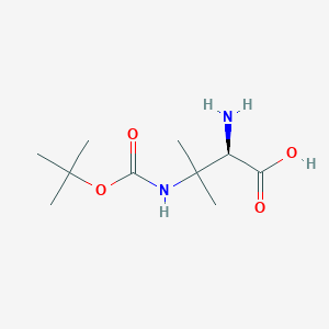 molecular formula C10H20N2O4 B3049277 (R)-2-Amino-3-((tert-butoxycarbonyl)amino)-3-methylbutanoic acid CAS No. 2007915-76-4