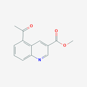 molecular formula C13H11NO3 B3049280 Methyl 5-acetylquinoline-3-carboxylate CAS No. 2007916-17-6