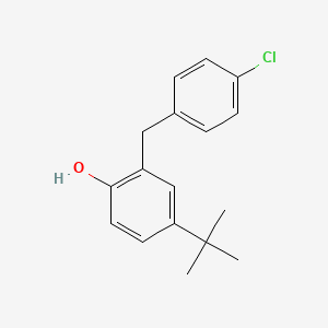 molecular formula C17H19ClO B3049302 o-Cresol, 4-tert-butyl-alpha-(p-chlorophenyl)- CAS No. 20121-09-9