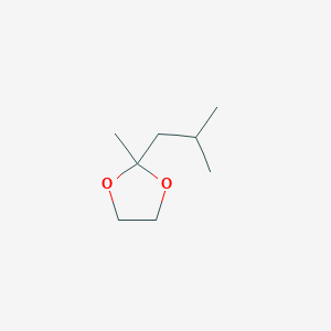 molecular formula C8H16O2 B3049359 2-Methyl-2-(2-methylpropyl)-1,3-dioxolane CAS No. 2035-08-7