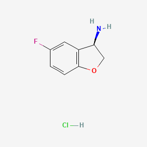 3-Benzofuranamine, 5-fluoro-2,3-dihydro-, hydrochloride (1:1), (3R)-