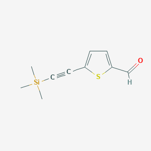 molecular formula C10H12OSSi B3049448 5-[2-(Trimethylsilyl)ethynyl]thiophene-2-carbaldehyde CAS No. 206768-50-5