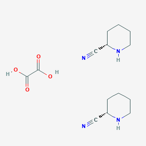 molecular formula C8H12N2O4 B3049450 bis((2S)-piperidine-2-carbonitrile); oxalic acid CAS No. 2068138-09-8