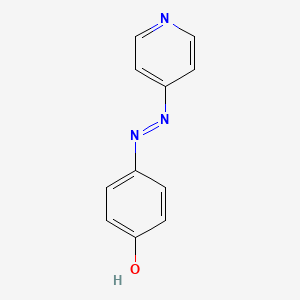 molecular formula C11H9N3O B3049477 Phenol, 4-[2-(4-pyridinyl)diazenyl]- CAS No. 20815-66-1