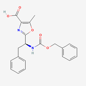 2-[(1S)-1-{[(benzyloxy)carbonyl]amino}-2-phenylethyl]-5-methyl-1,3-oxazole-4-carboxylic acid