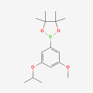molecular formula C16H25BO4 B3049515 3-Isopropoxy-5-methoxyphenylboronic acid, pinacol ester CAS No. 2096329-95-0