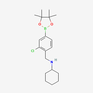 3-Chloro-4-(N-cyclohexylaminomethyl)phenylboronic acid, pinacol ester