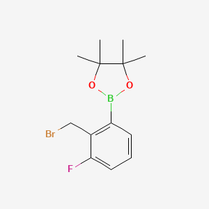 2-[2-(Bromomethyl)-3-fluorophenyl]-4,4,5,5-tetramethyl-1,3,2-dioxaborolane