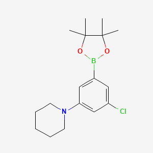 molecular formula C17H25BClNO2 B3049525 3-Chloro-5-piperidinophenylboronic acid, pinacol ester CAS No. 2096334-12-0