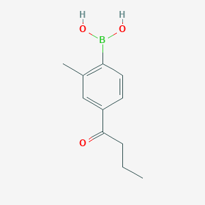 4-Butanoyl-2-methylphenylboronic acid
