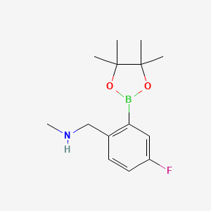 2-(N-Methylaminomethyl)-5-fluorophenylboronic acid, pinacol ester