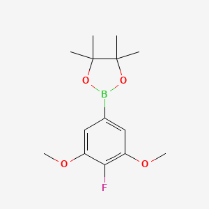 molecular formula C14H20BFO4 B3049532 4-Fluoro-3,5-dimethoxyphenylboronic acid, pinacol ester CAS No. 2096337-82-3