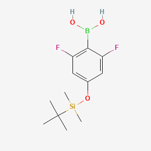 molecular formula C12H19BF2O3Si B3049536 4-(t-Butyldimethylsilyloxy)-2,6-difluorophenylboronic acid CAS No. 2096341-77-2